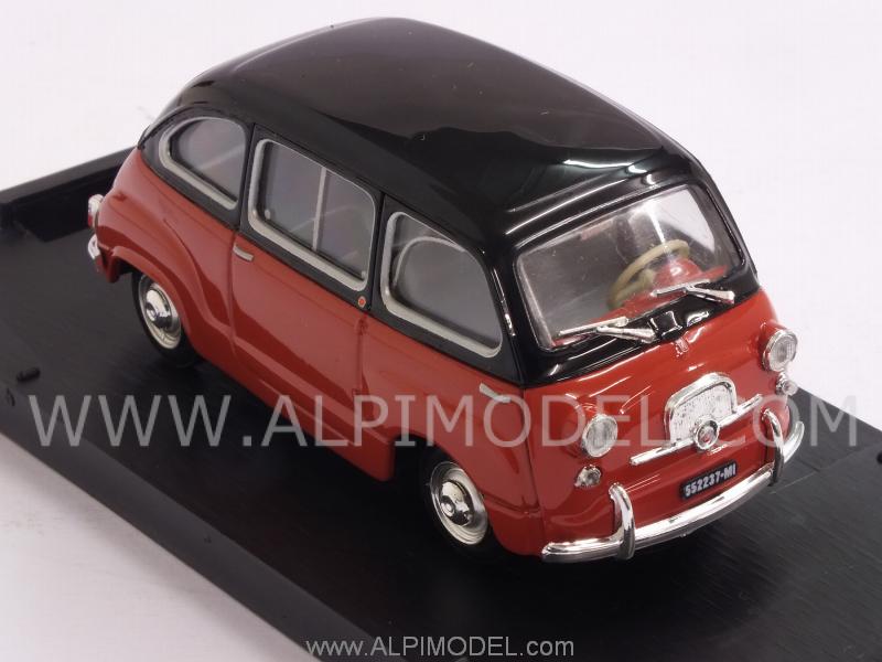 Fiat 600 D Multipla 1960 (Nero - Rosso Corallo) - brumm