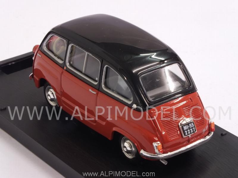 Fiat 600 D Multipla 1960 (Nero - Rosso Corallo) - brumm