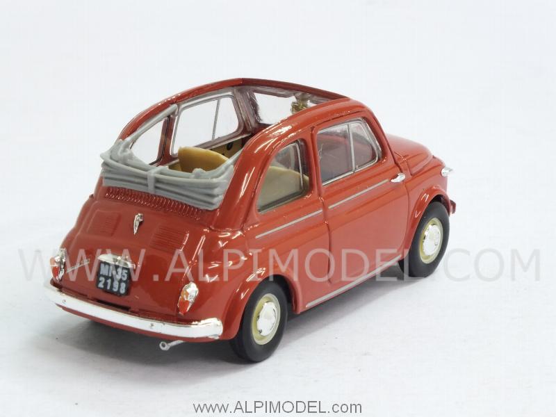 Fiat Nuova 500 Normale Aperta 1957 (Rosso Corallo) (New color) - brumm