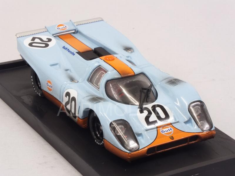 Porsche 917K JWA Gulf #20 Le Mans 1970 Siffert - Redman (with driver/con pilota) dirty version - brumm