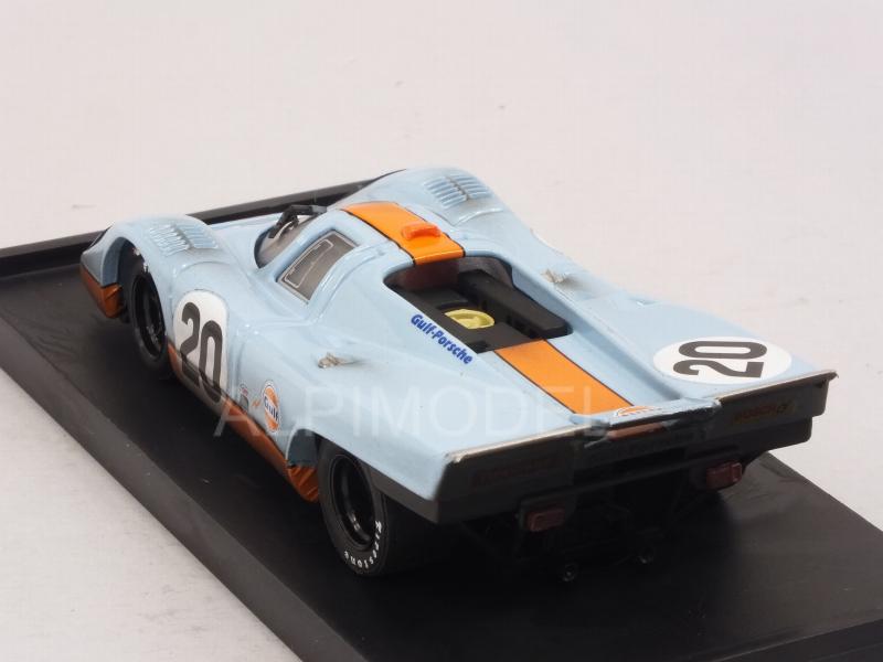 Porsche 917K JWA Gulf #20 Le Mans 1970 Siffert - Redman (with driver/con pilota) dirty version - brumm