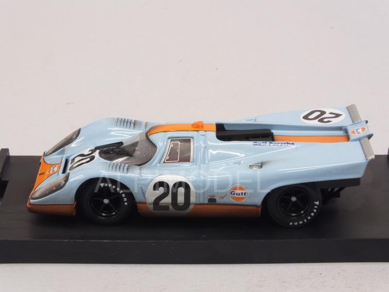 Porsche 917K JWA Gulf #20 Le Mans 1970 Siffert - Redman (with driver/con pilota) dirty version - brumm