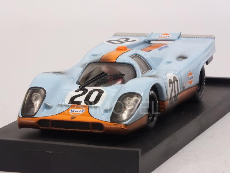 Porsche 917K JWA Gulf #20 Le Mans 1970 Siffert - Redman (with driver/con pilota) dirty version by brumm