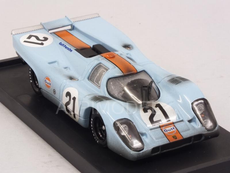 Porsche 917K JWA Gulf #21 Le Mans 1970 Rodriguez- Kinnunen (with driver/con pilota) dirty version - brumm