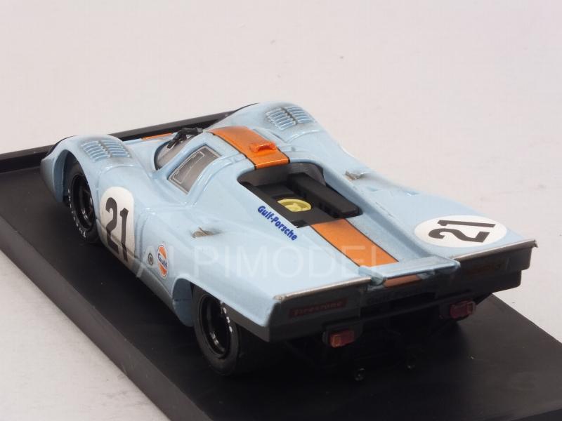 Porsche 917K JWA Gulf #21 Le Mans 1970 Rodriguez- Kinnunen (with driver/con pilota) dirty version - brumm
