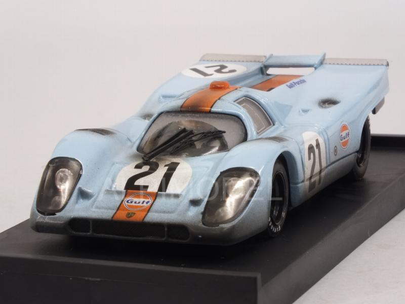 Porsche 917K JWA Gulf #21 Le Mans 1970 Rodriguez- Kinnunen (with driver/con pilota) dirty version by brumm