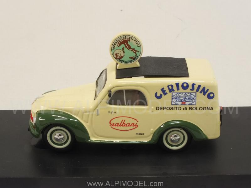 Fiat 500 Furgone Veicolo Commerciale 1950 Galbani Melzo (Mi) Deposito di Bologna - Serie Carosello - brumm