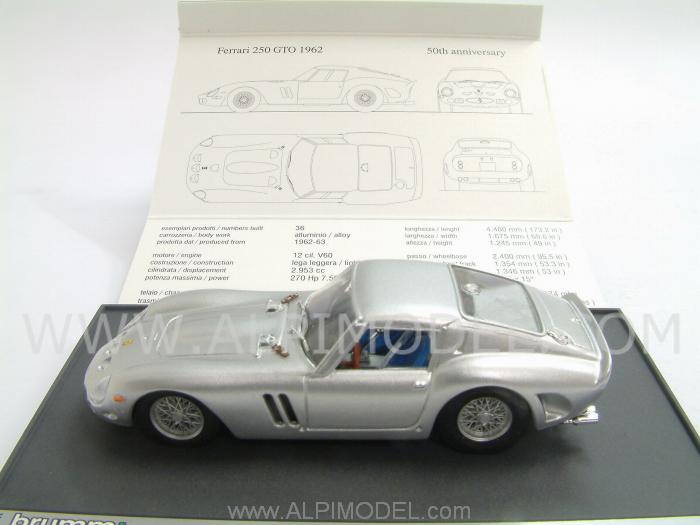 Ferrari 250 GTO 1962 (Alluminio)  Special Editionr 50th anniversary 1962-2012 by brumm
