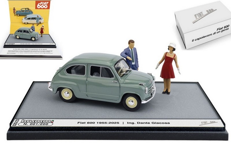 Fiat 600 1a serie 1955 70th Anniversary - Ing.Dante Giacosa - Limited Edition 200pcs. by brumm