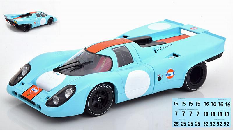 Porsche 917K Gulf Plain Body with Decals forr 6 different races by cmr