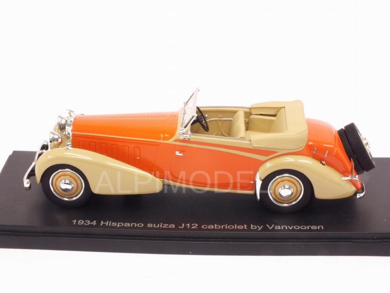 Hispano Suiza J12 Convertible Vanvooren open 1934 (Orange/Cream) - esval