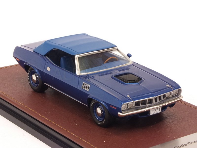 Plymouth Hemi Cuda Convertible closed 1971 (True Blue Metallic) - glm-models