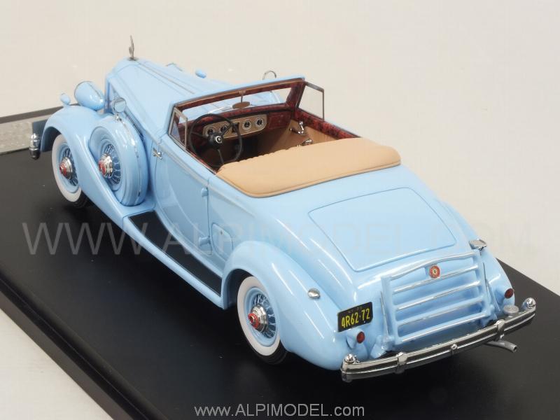 Packard 1407 Twelve Bohman-Schwartz Convertible Coupe 1936 (Blue/Beige) - glm-models