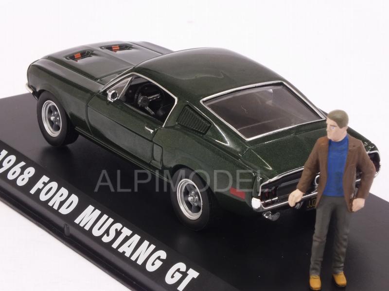 Ford Mustang GT Fastback 1968 'Bullitt' Steve McQueen (with figurine) - greenlight
