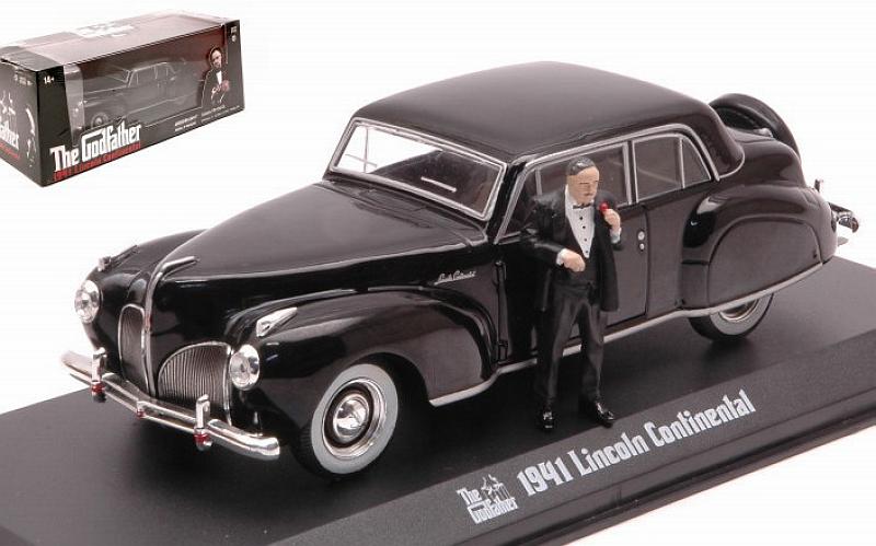 Lincoln Continental 1941  The Godfather 1972 with Don Corleone figure by greenlight