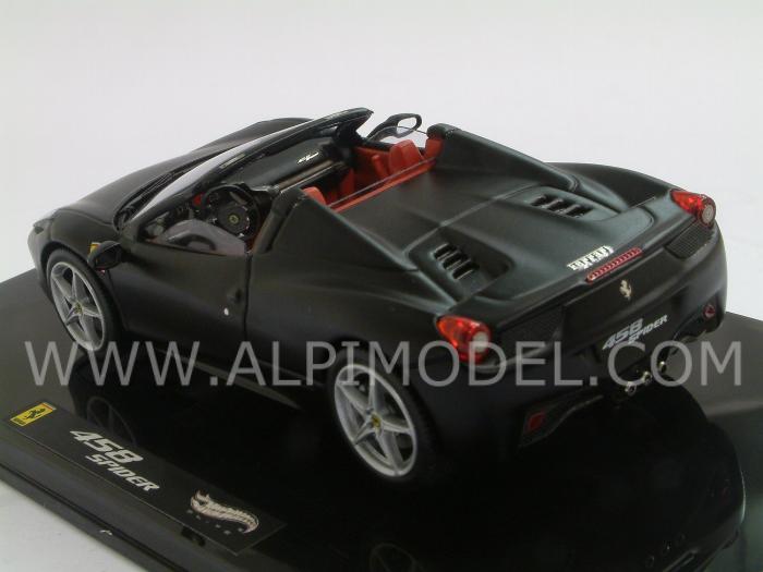 Ferrari 458 Spider 2011 (Matt Black) - hot-wheels