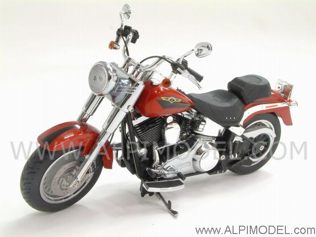Harley Davidson  FLSTF Fat Boy  (Candy Red Sunglo) by highway-61