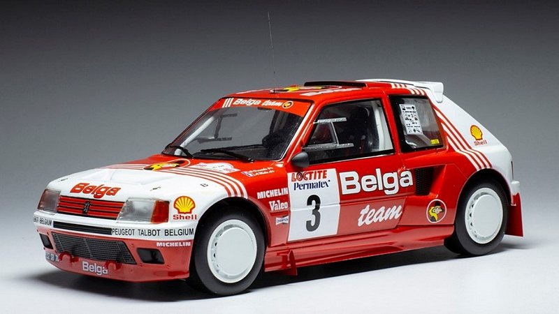 Peugeot 205 T16 #3 Rally Ypres 1985 Darniche - Mahe by ixo-models