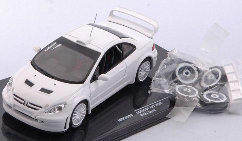 Peugeot 307 WRC (White) with extra set of wheels and spoiler by ixo-models