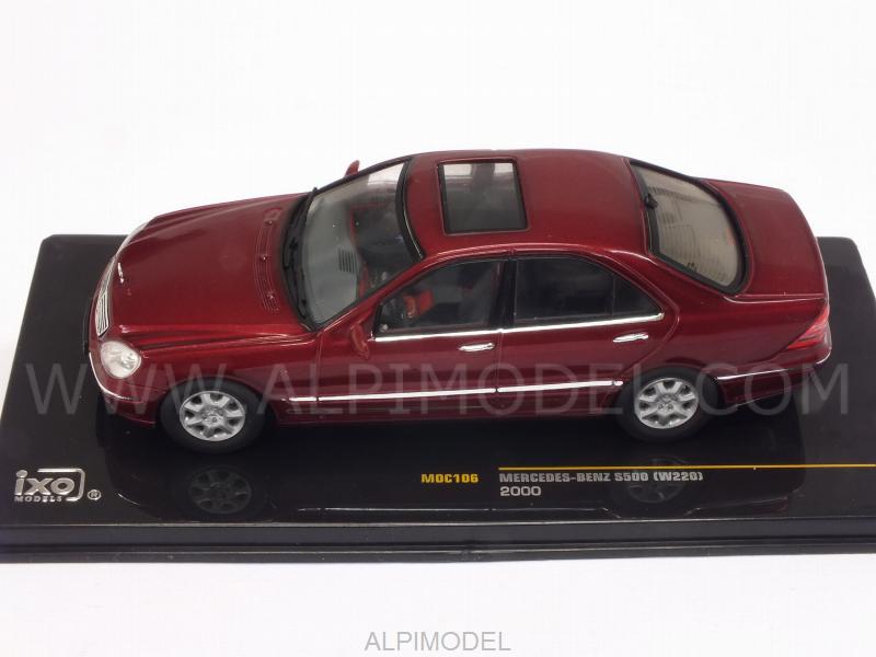 Mercedes S500 (W220) 2000 (Dark Red Metallic) - ixo-models