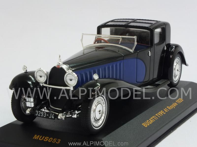Bugatti Type 41 Royale 1928 (Black/Blue) by ixo-models