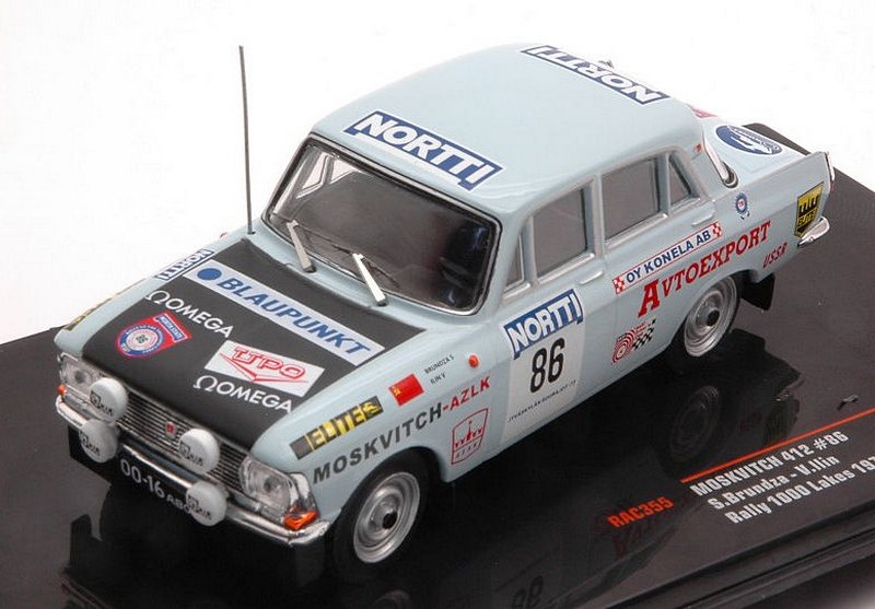 Moskwitch 412 #86 Rally 1000 Lakes 1973  Brundza - Ilin by ixo-models