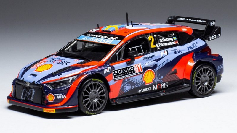 Hyundai I20N WRC #2 Rally Monte Carlo 2022 Solberg - Edmondson by ixo-models