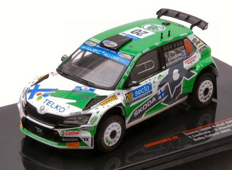 Skoda Fabia Rally2 Evo #20 Rally Finland 2022 Lindholm - Hamalainen by ixo-models