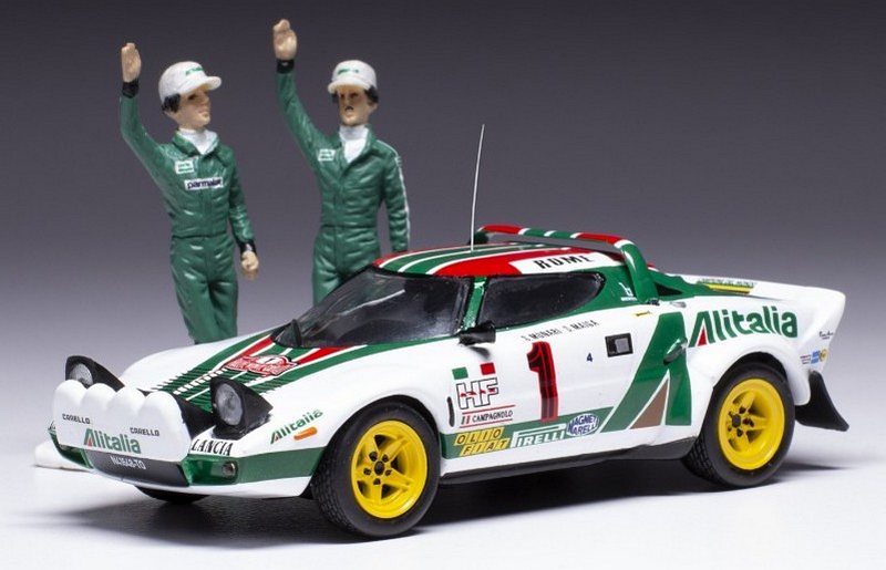 Lancia Stratos HF #1 Winner Rally Monte Carlo 1977 Munari - Maiga (with figurines) by ixo-models