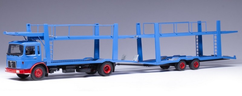 MAN Truck Car Transporter with trailer1970 (Blue) by ixo-models