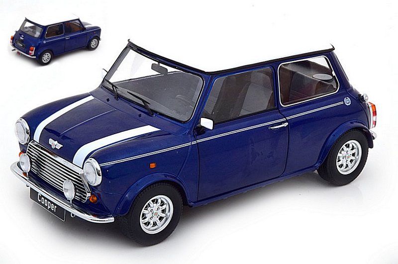 Mini Cooper (Metallic Blue/White) by kk-scale-models