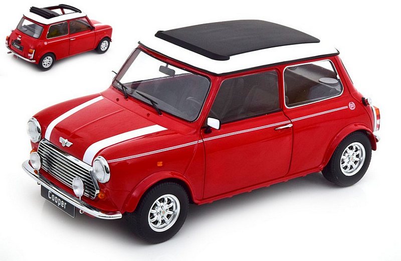 Mini Cooper Sunroof (Red/White) by kk-scale-models