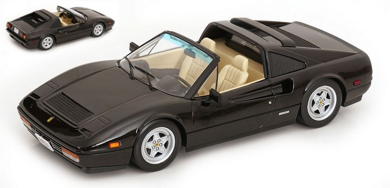 Ferrari 328 GTS US Version Miami Vice Sonny 1985 (Black) by kk-scale-models