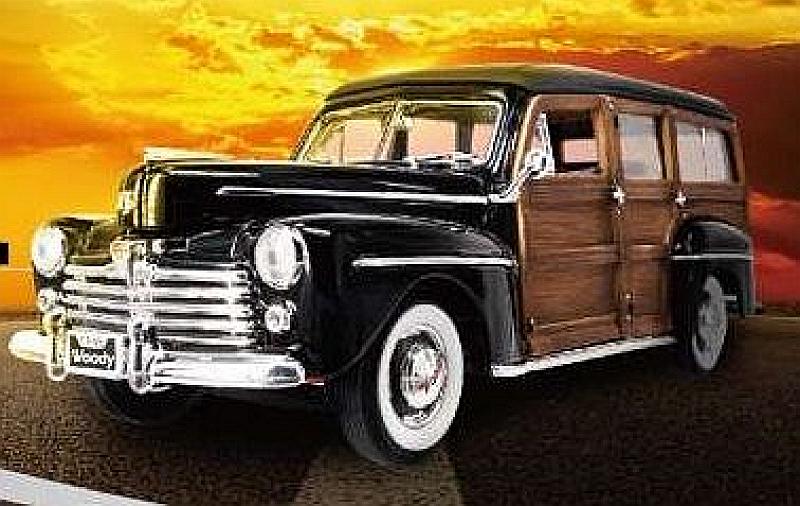 Ford Woody 1948 Black C/windsurf by lucky-die-cast