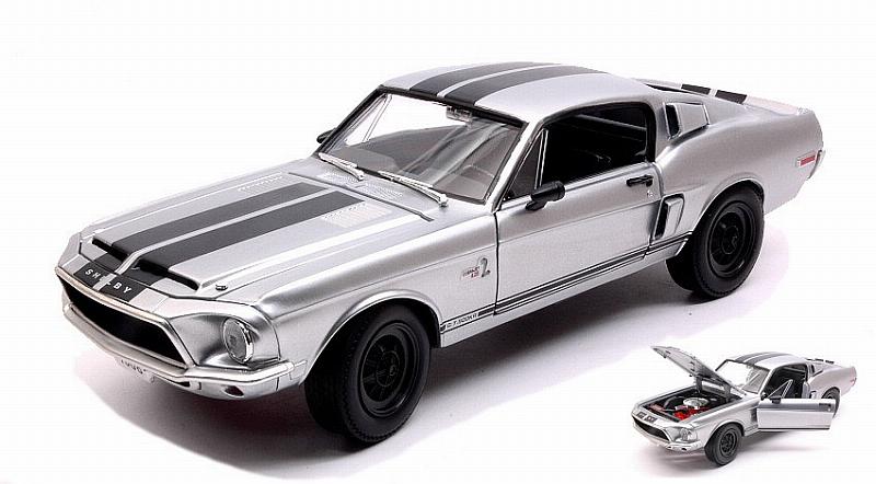 Shelby Ford Mustang GT-500 KR 1968 (Silver) by lucky-die-cast