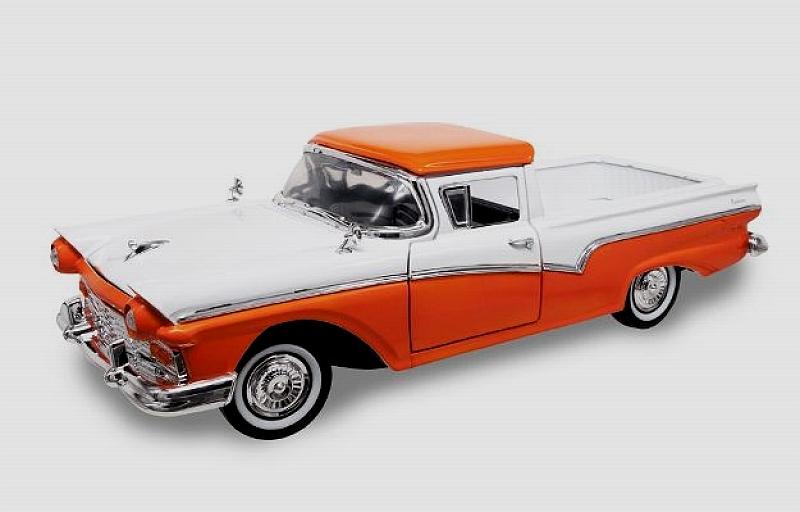 Ford Ranchero 1957 White/orange by lucky-die-cast