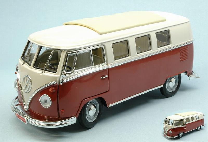Volkswagen Microbus 1962 Burgundy W/white Roof by lucky-die-cast