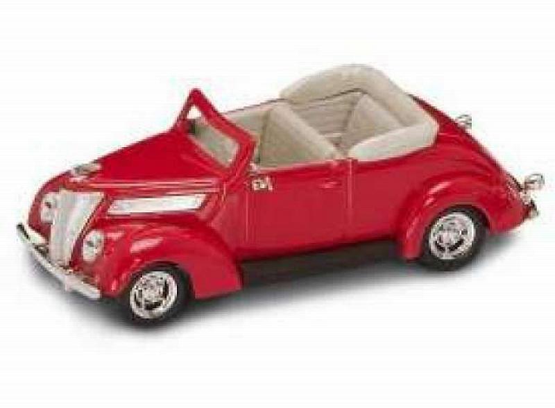 Ford V 8 Convertible 1937 Red by lucky-die-cast