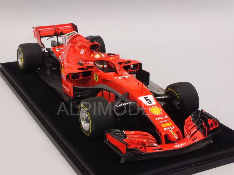 Ferrari SF71-H #5 Winner GP Australia 2018 Sebastian Vettel (with display case) - looksmart