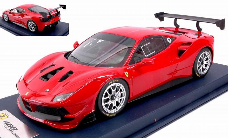 Ferrari 488 Challenge (Rosso Corsa)  with display case by looksmart