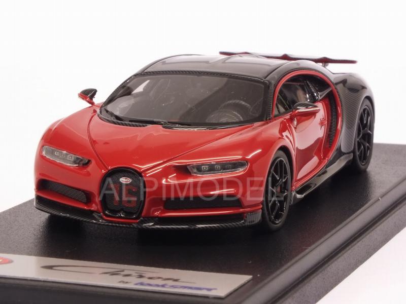 Bugatti Chiron Sport with open wing (Grey Carbon/italian Red) by looksmart
