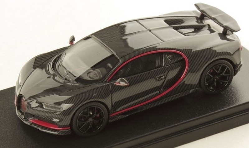 Bugatti Chiron Sport open wing (Grey Carbon with Italian Red Frame) by looksmart
