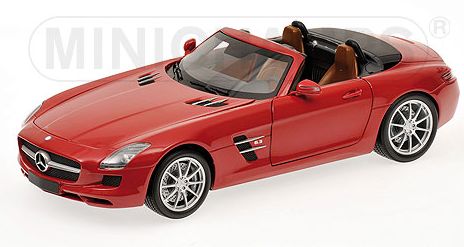 Mercedes SLS AMG Roadster 2011 Red Metallic by minichamps