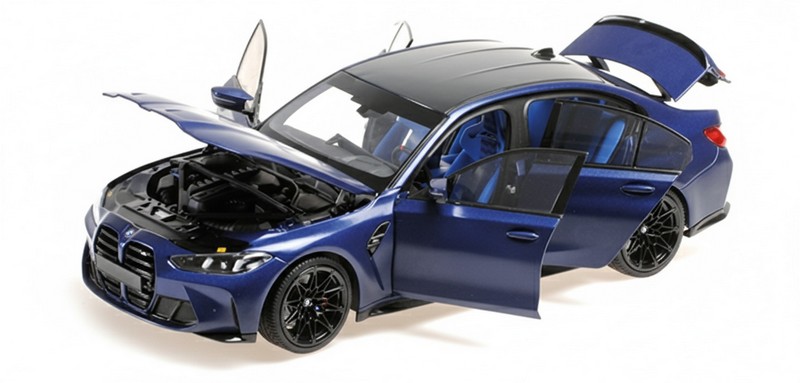 BMW M3 2024 (Matt Blue Metallic) by minichamps