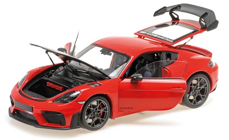 Porsche Cayman GT4 RS  Weissach Package 2024 (red) by minichamps