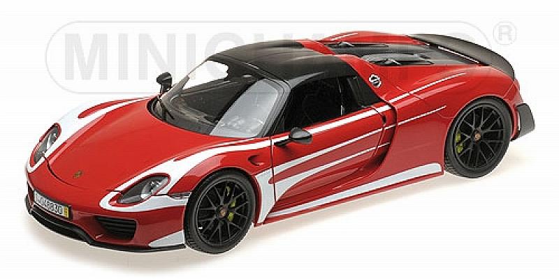 Porsche 918 Spyder Weissach Package 2013 (Red) by minichamps