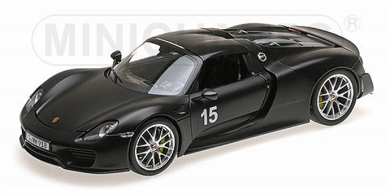 Porsche 918 Spyder Weissach Package 2013 (Matt Black) by minichamps