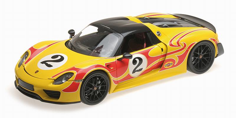 Porsche 918 Spyder Martini Weissach Package (Yellow) by minichamps