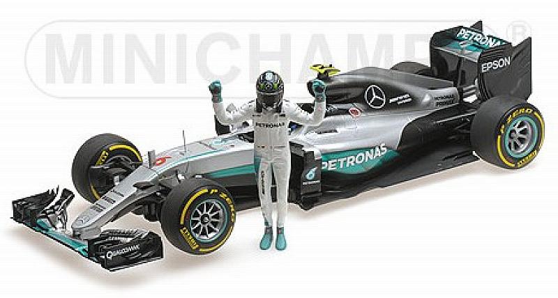 Mercedes AMG W07 Hybrid GP Abu Dhabi World Champion 2016 Nico Rosberg by minichamps