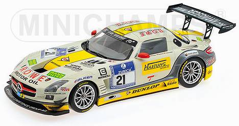 Mercedes SLS AMG GT3 Rowe Racing #21 Nurburgring 2013 Hartung - Heyer - Rehfeld by minichamps